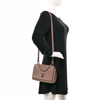 Louis Vuitton Soft Calfskin Lockme II Top Handle Taupe Glace 2 of 9