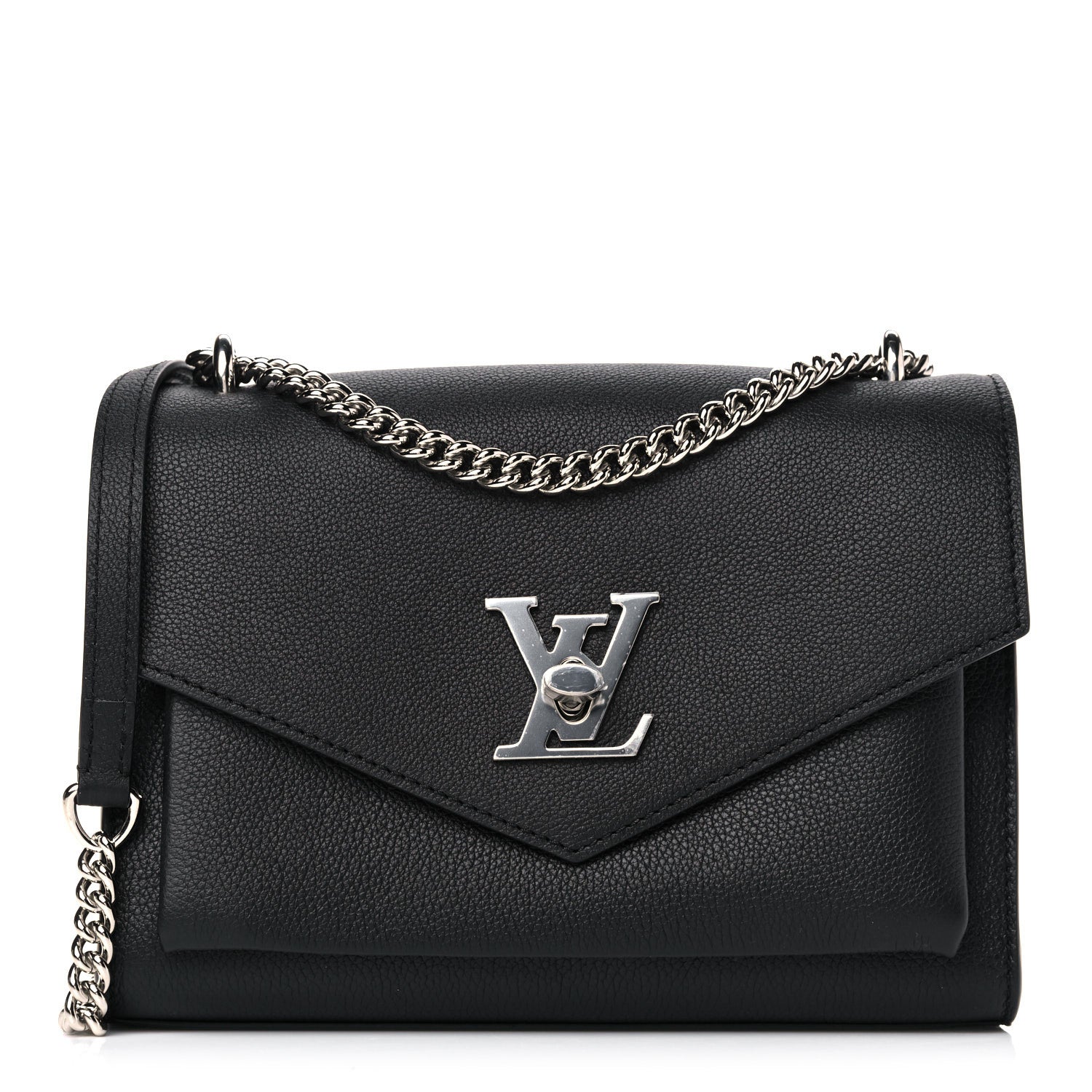 Louis Vuitton Soft Calfskin My Lockme Chain Bag BB Black 1 of 10