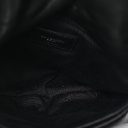 Saint Laurent Lambskin Quilted Small Loulou Puffer Monogram Chain Satchel Black 4 of 9