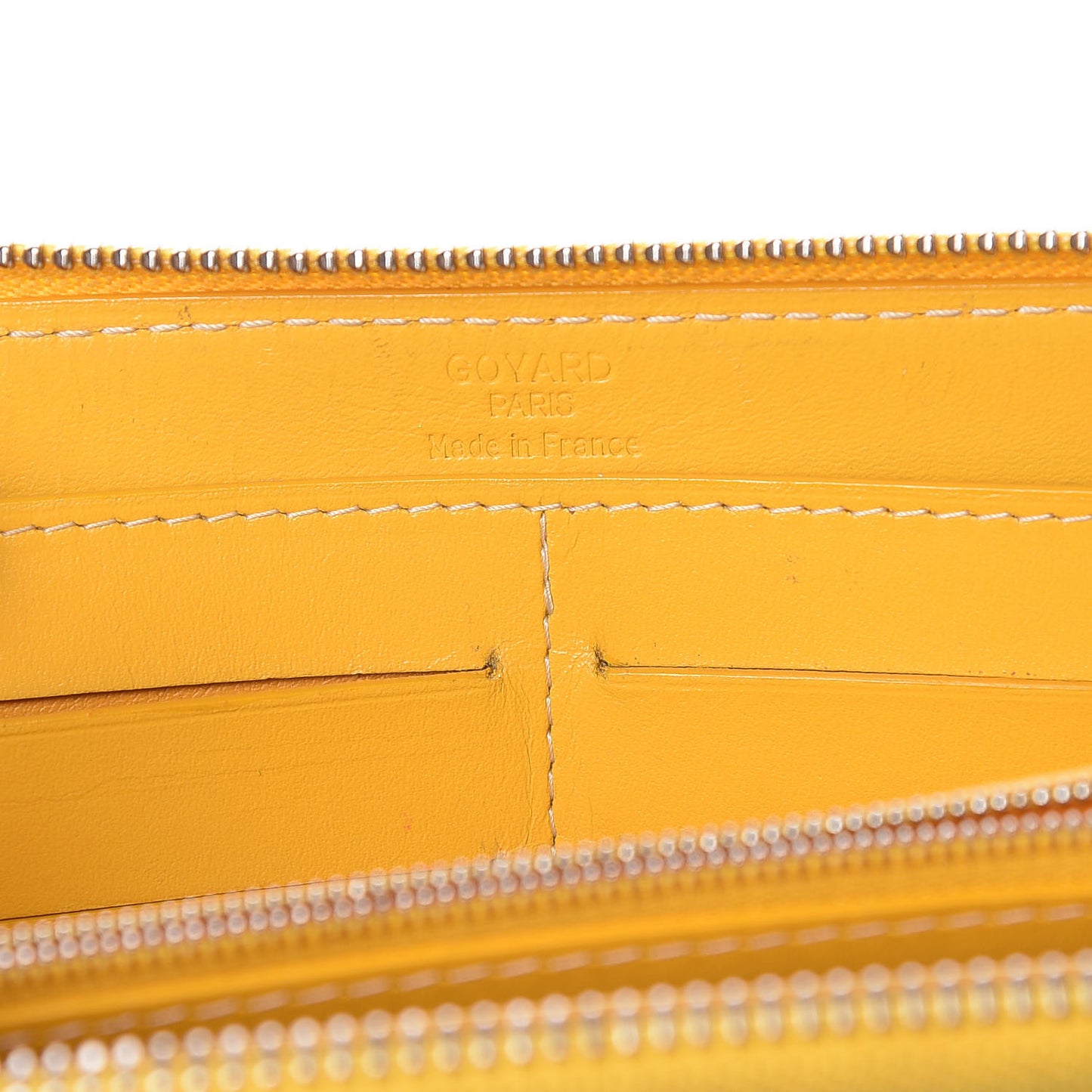Goyardine Matignon Zip Around GM Wallet Yellow