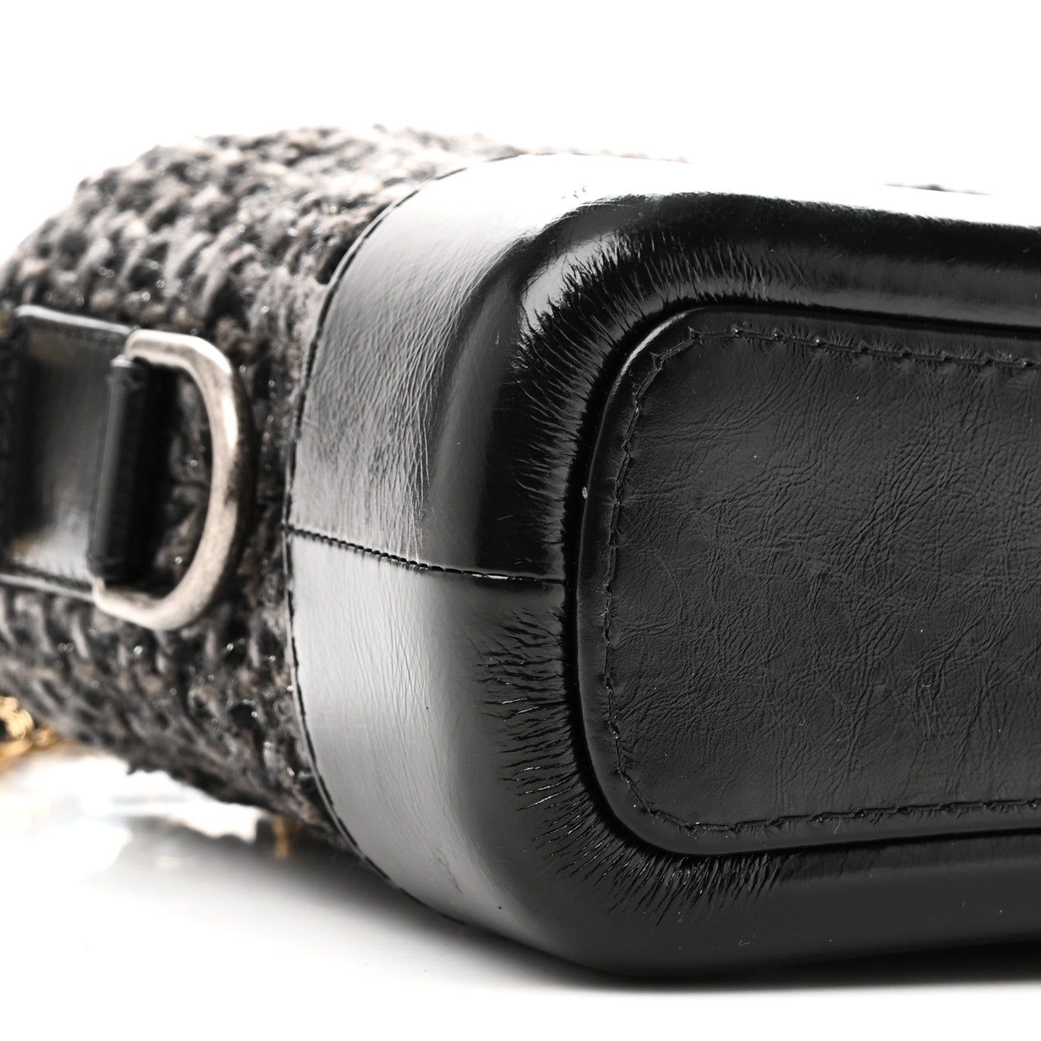 Chanel Tweed Calfskin Small Gabrielle Hobo Black 9 of 10