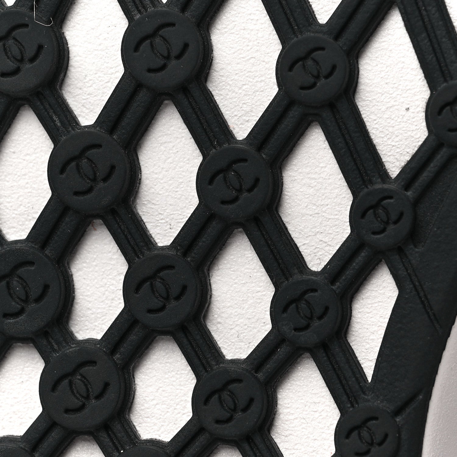 Chanel Calfskin Mesh Lycra Suede Womens Logo Sneakers 39.5 Black 6 of 7