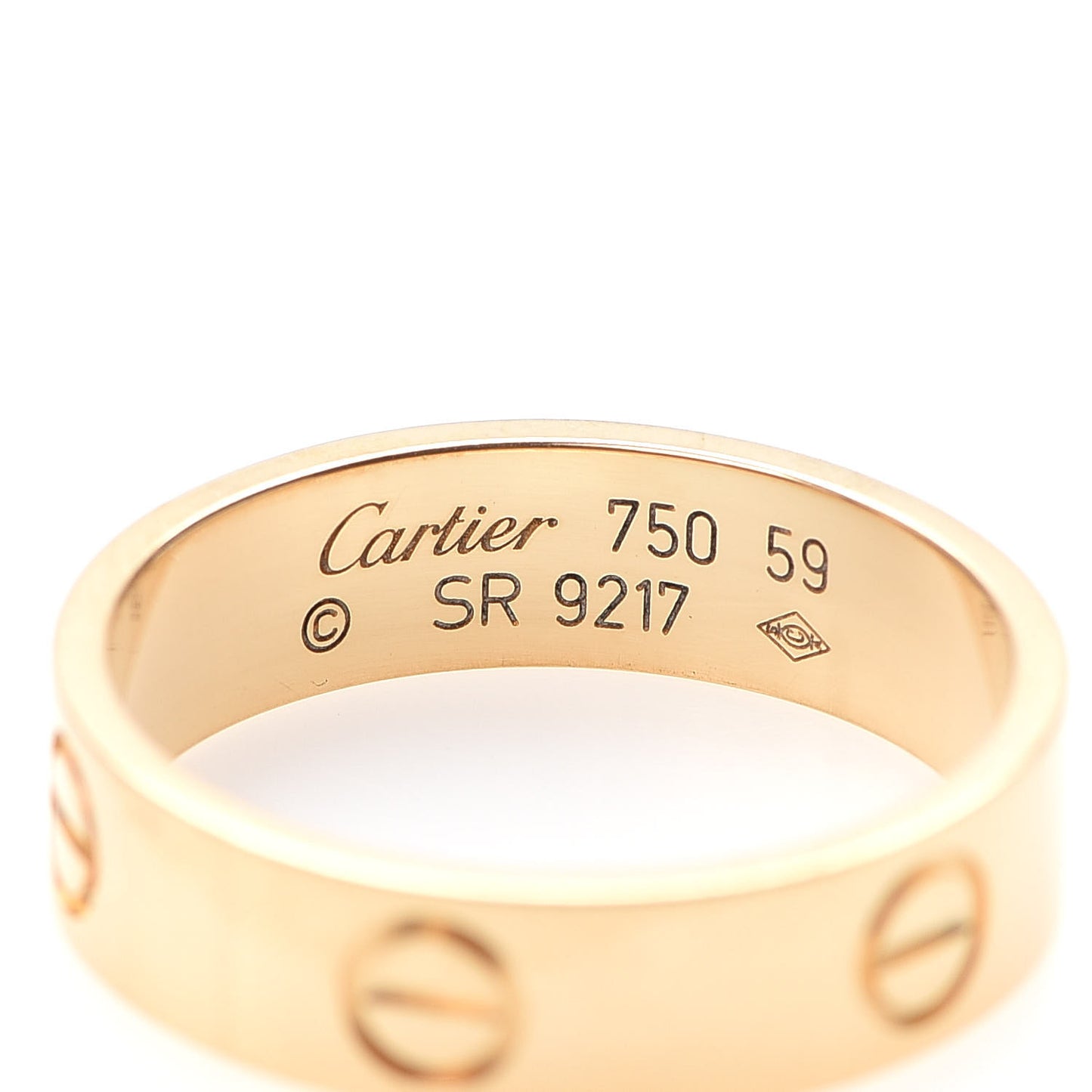 18K Yellow Gold 5.5mm LOVE Ring 59 8.75
