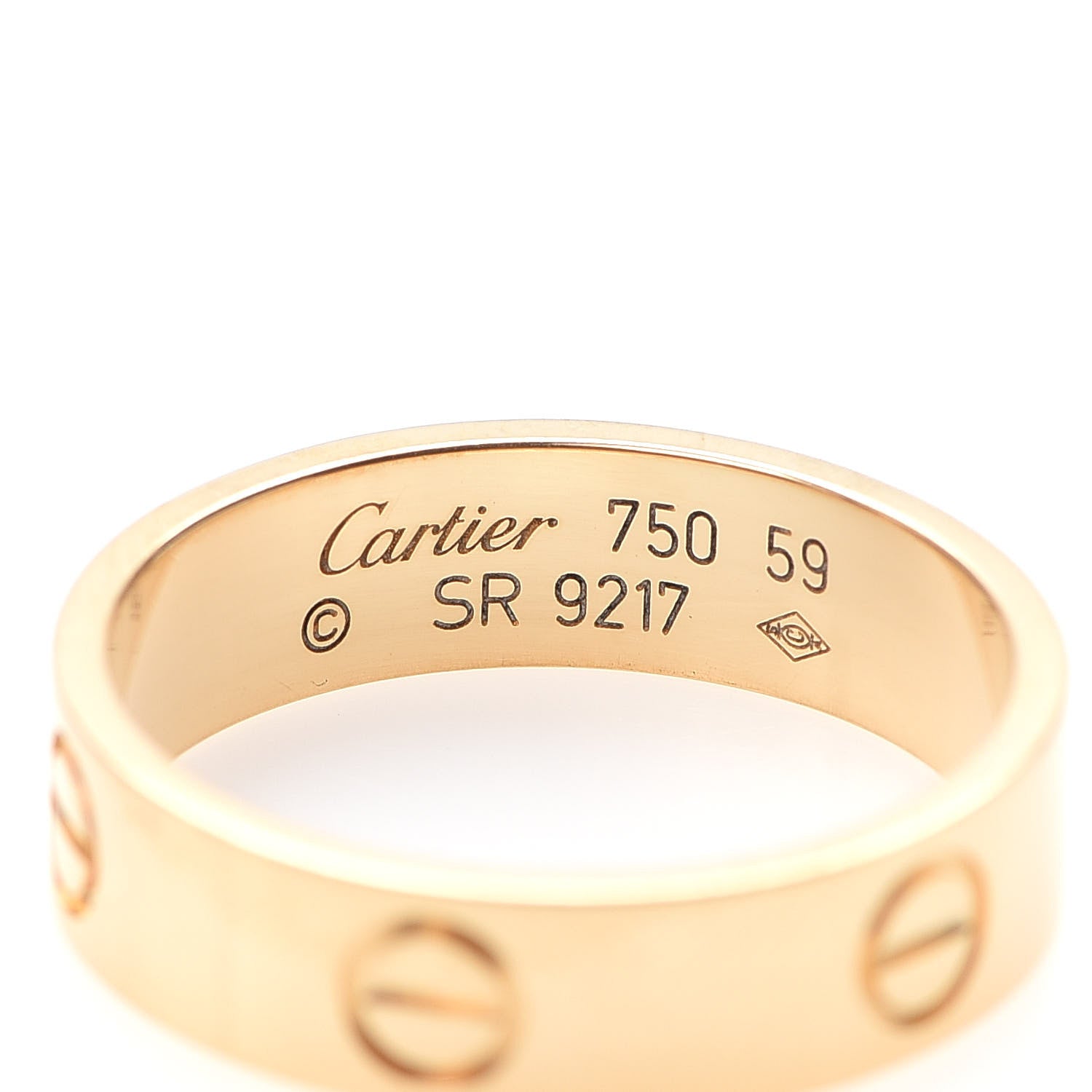 Cartier 18K Yellow Gold 5.5mm LOVE Ring 59 8.75 4 of 5