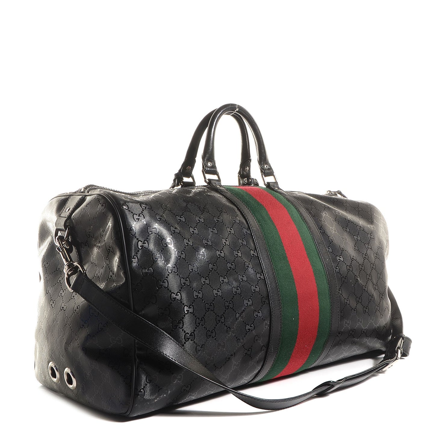 Imprime Monogram Web Carry On Duffle Bag Black