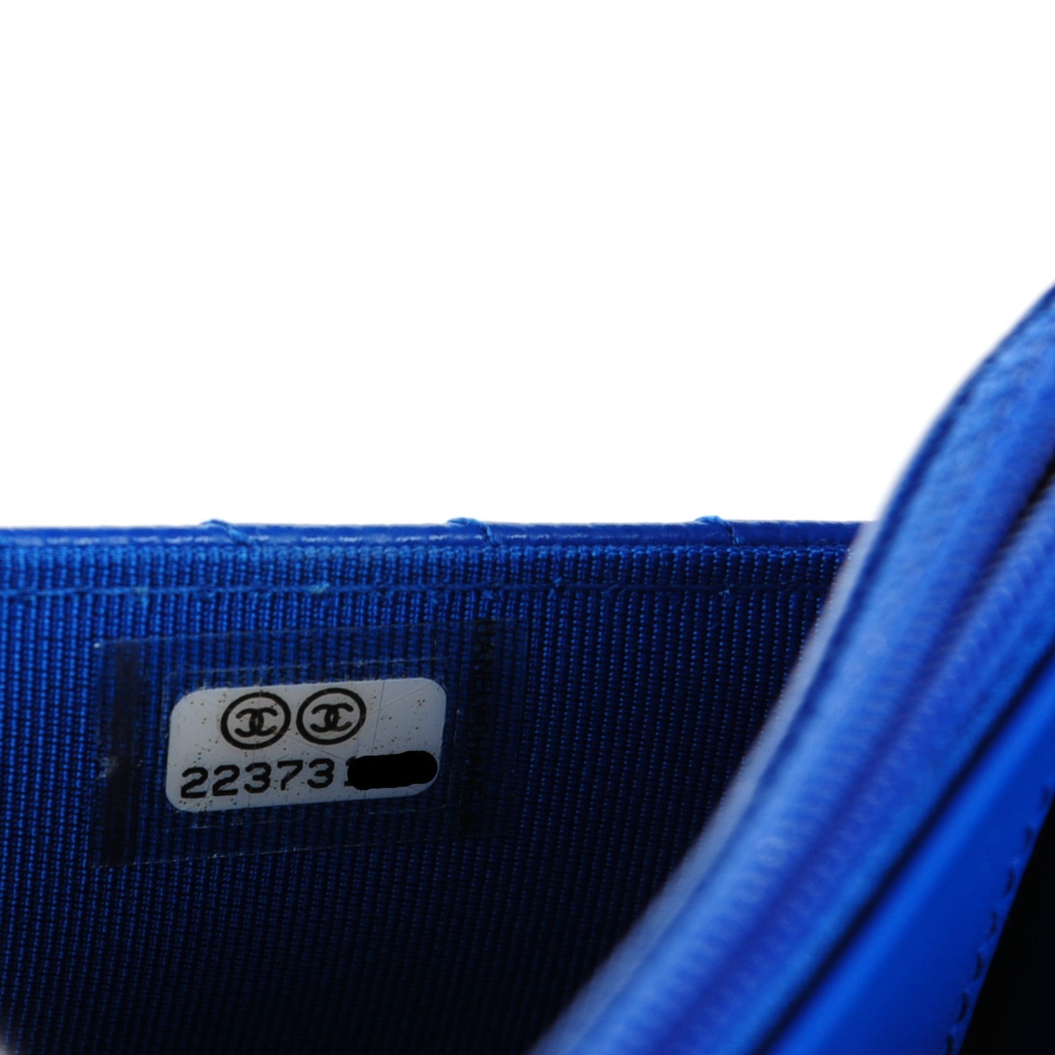 Chanel Caviar Chevron Quilted Wallet On Chain WOC Blue 7 of 8