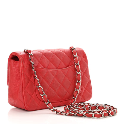 Chanel Iridescent Caviar Quilted Mini Rectangular Flap Dark Pink 3 of 16