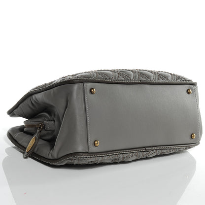 Chanel Calfskin Quilted Stitch Triptych Tote Grey 4 of 8