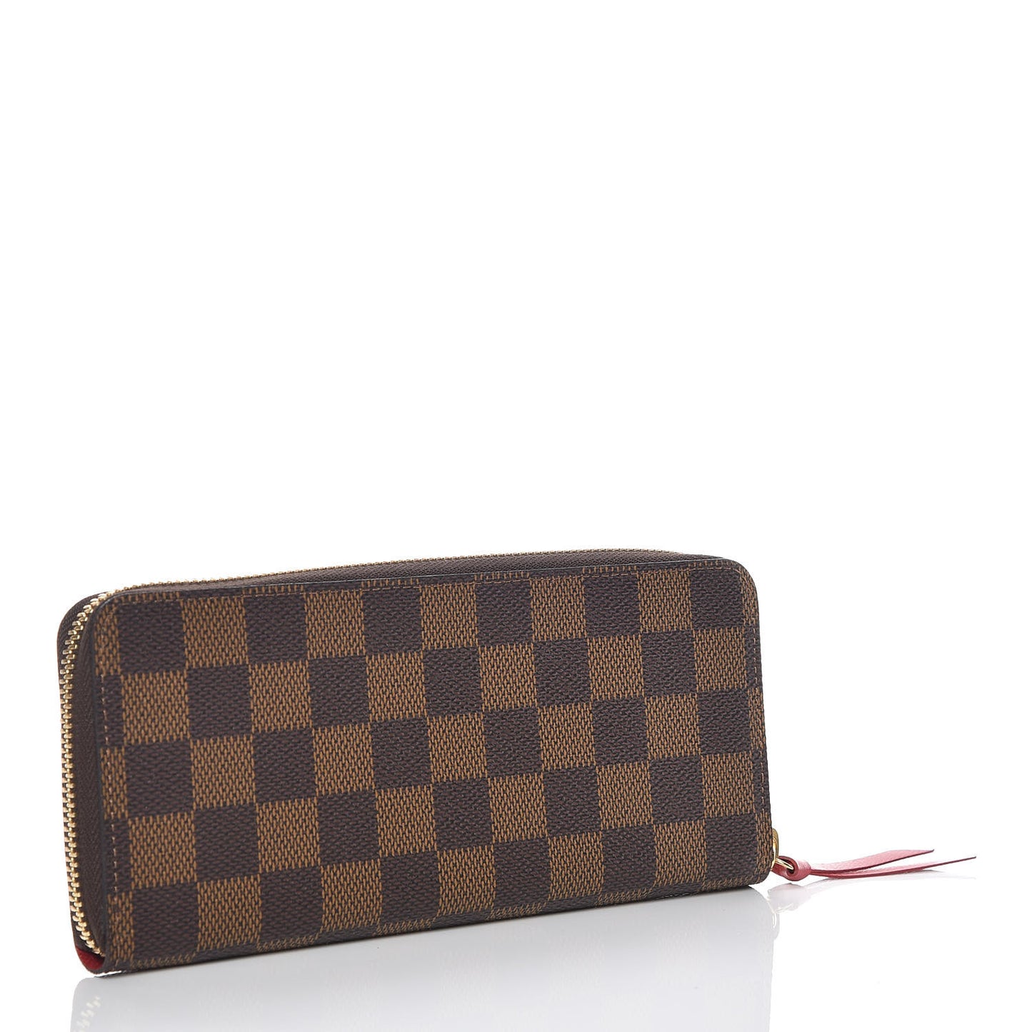 Damier Ebene Clemence Wallet Cherry
