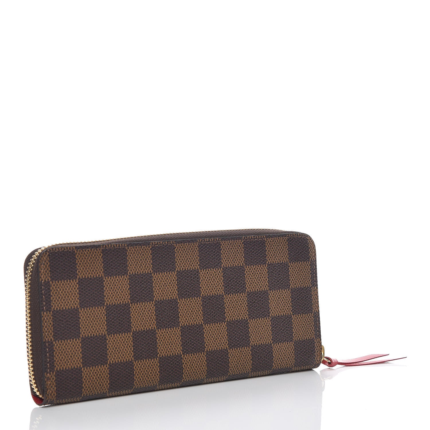 Louis Vuitton Damier Ebene Clemence Wallet Cherry 3 of 9