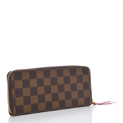 Louis Vuitton Damier Ebene Clemence Wallet Cherry 3 of 9