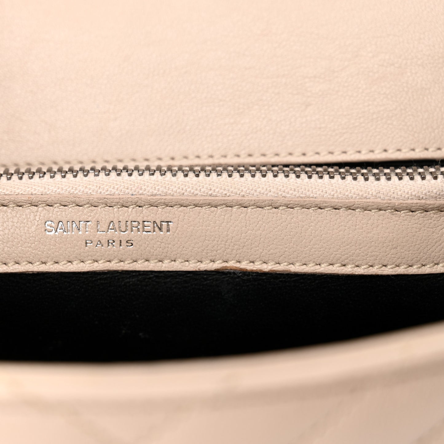 Sheepskin Matelasse Chevron Monogram Medium College Bag Dark Beige