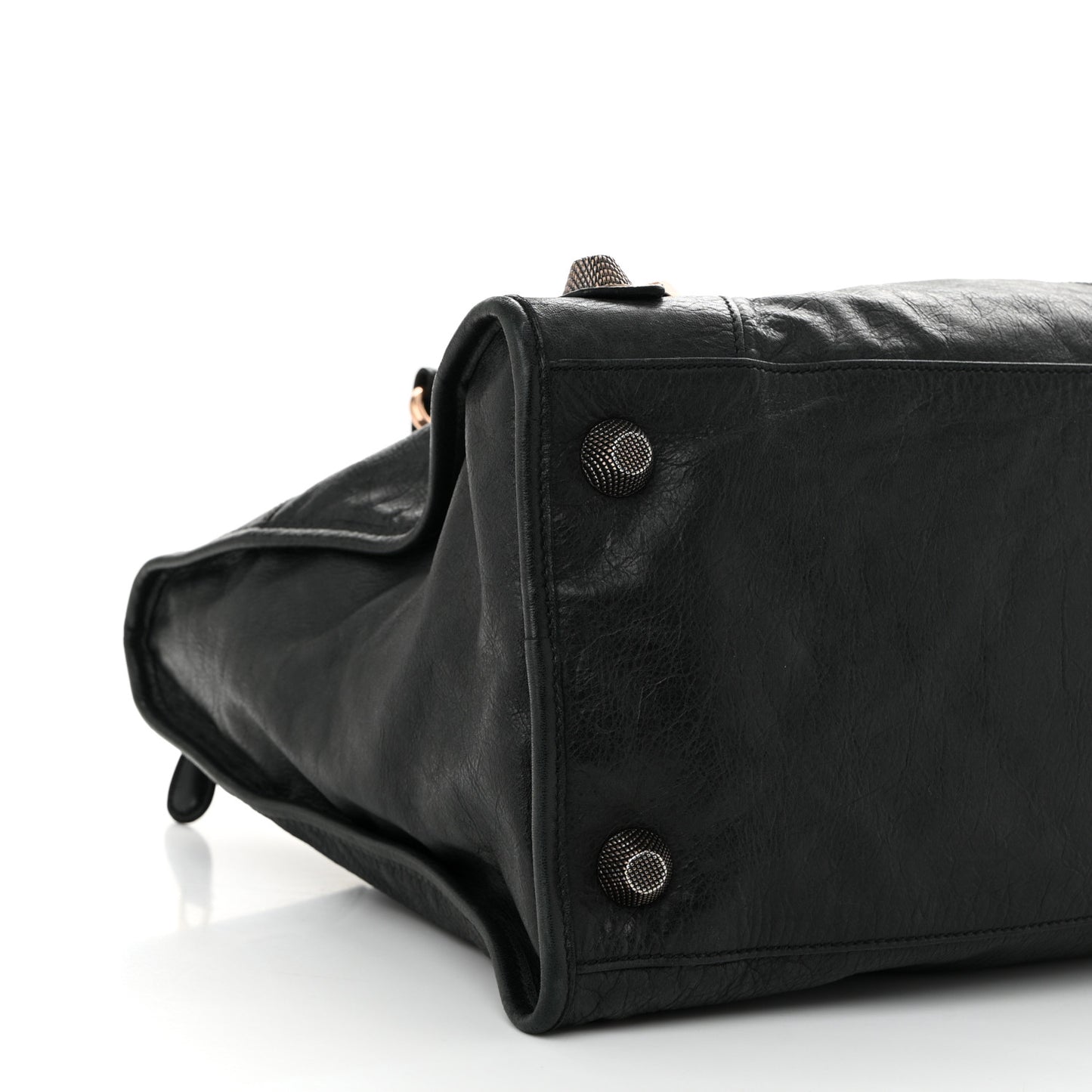 Agneau Giant 21 Rose Gold Hardware Work Black