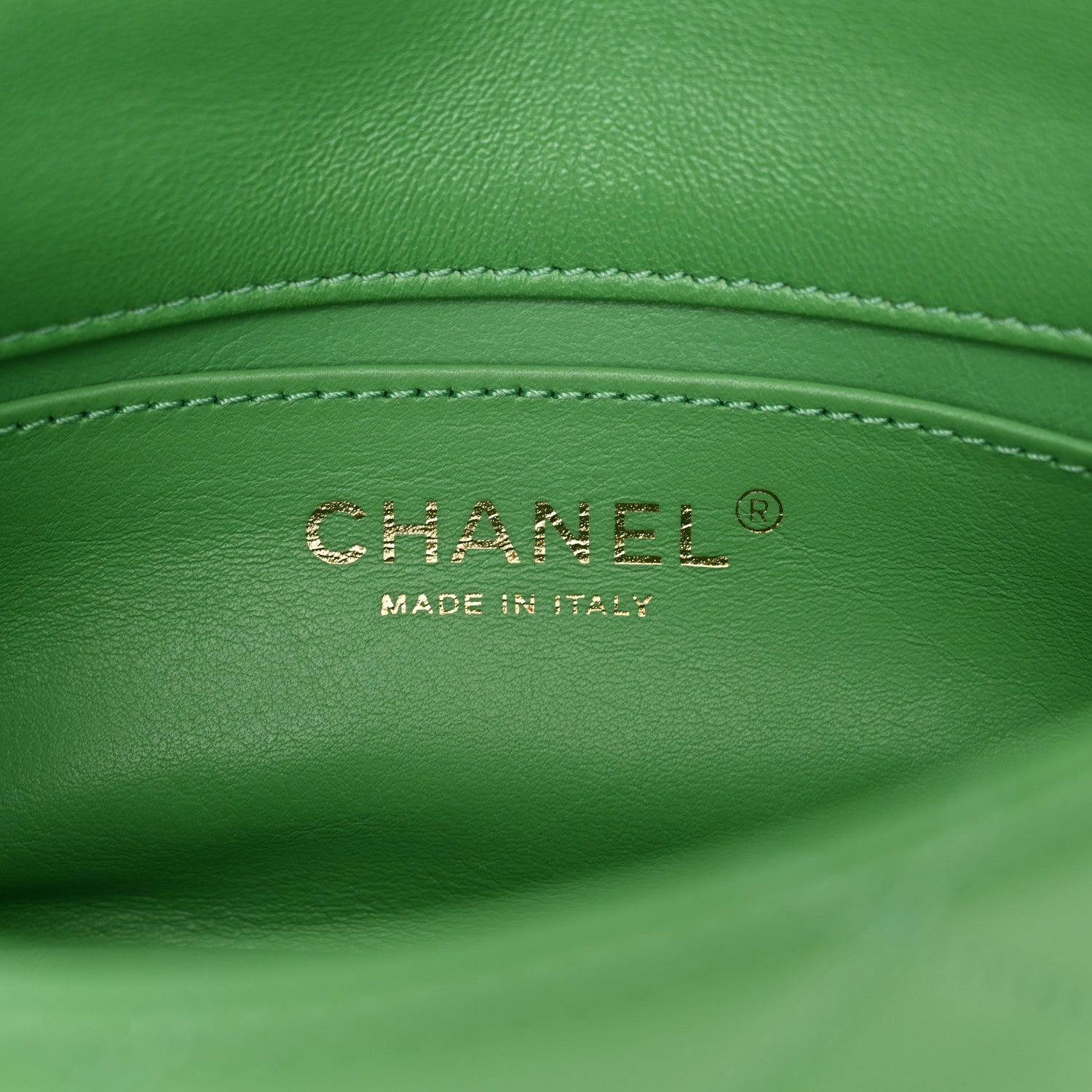 Chanel Shiny Lambskin Small Chain Is More Flap Green 6 of 10