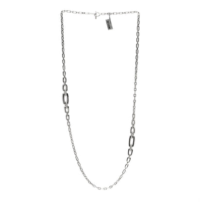 David Yurman Sterling Silver Diamond Wellesley Long Chain Link Necklace 3 of 4