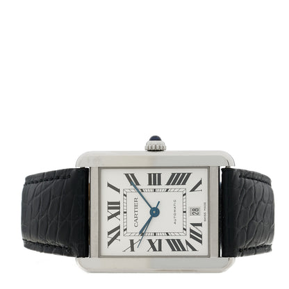 Cartier Stainless Steel Alligator 31mm Tank Solo Automatic Watch 2 of 5