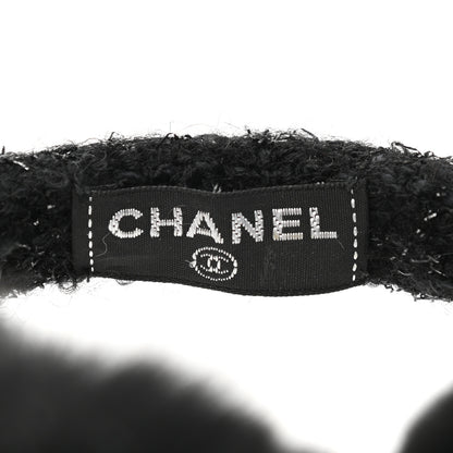 Chanel Fur Tweed Pearl Ear Muffs Black 4 of 7