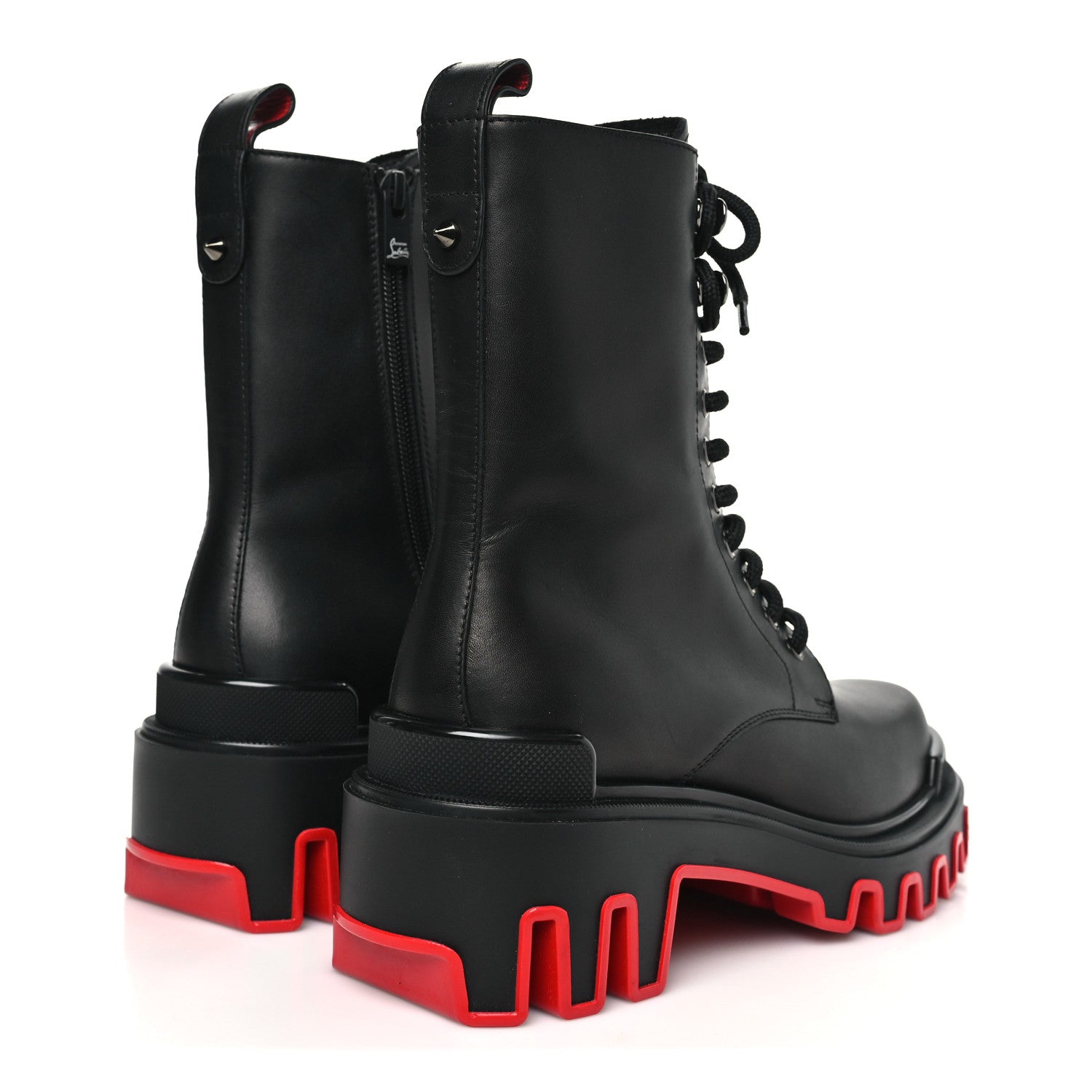 Christian Louboutin Calfskin Dune Trott Alta Flat Boots 36 Black 5 of 9