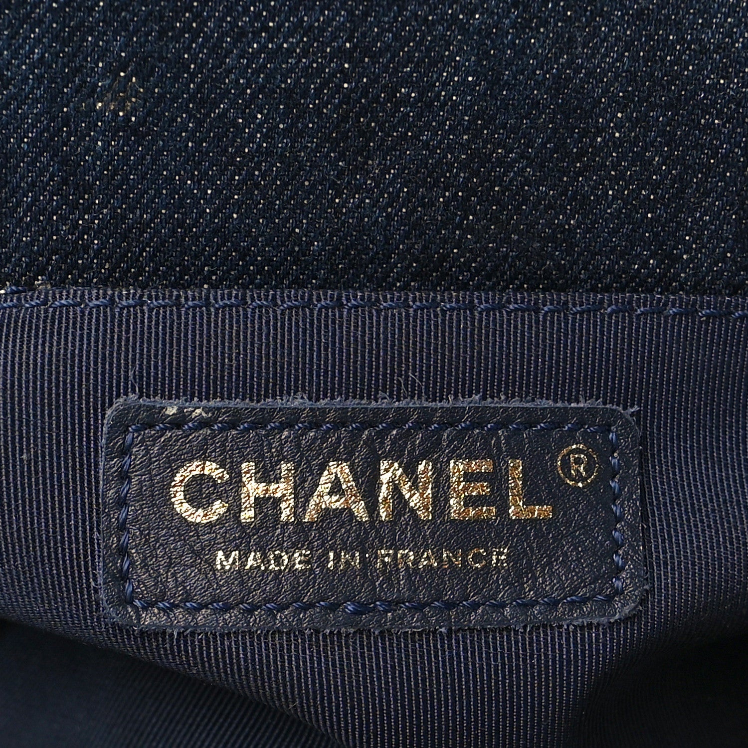 Chanel Tweed Denim Medium Boy Flap Navy Blue 5 of 11