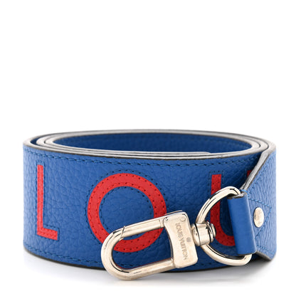 Louis Vuitton LOUIS VUITTON Taurillon Bandouliere Shoulder Strap Blue 1 of 6