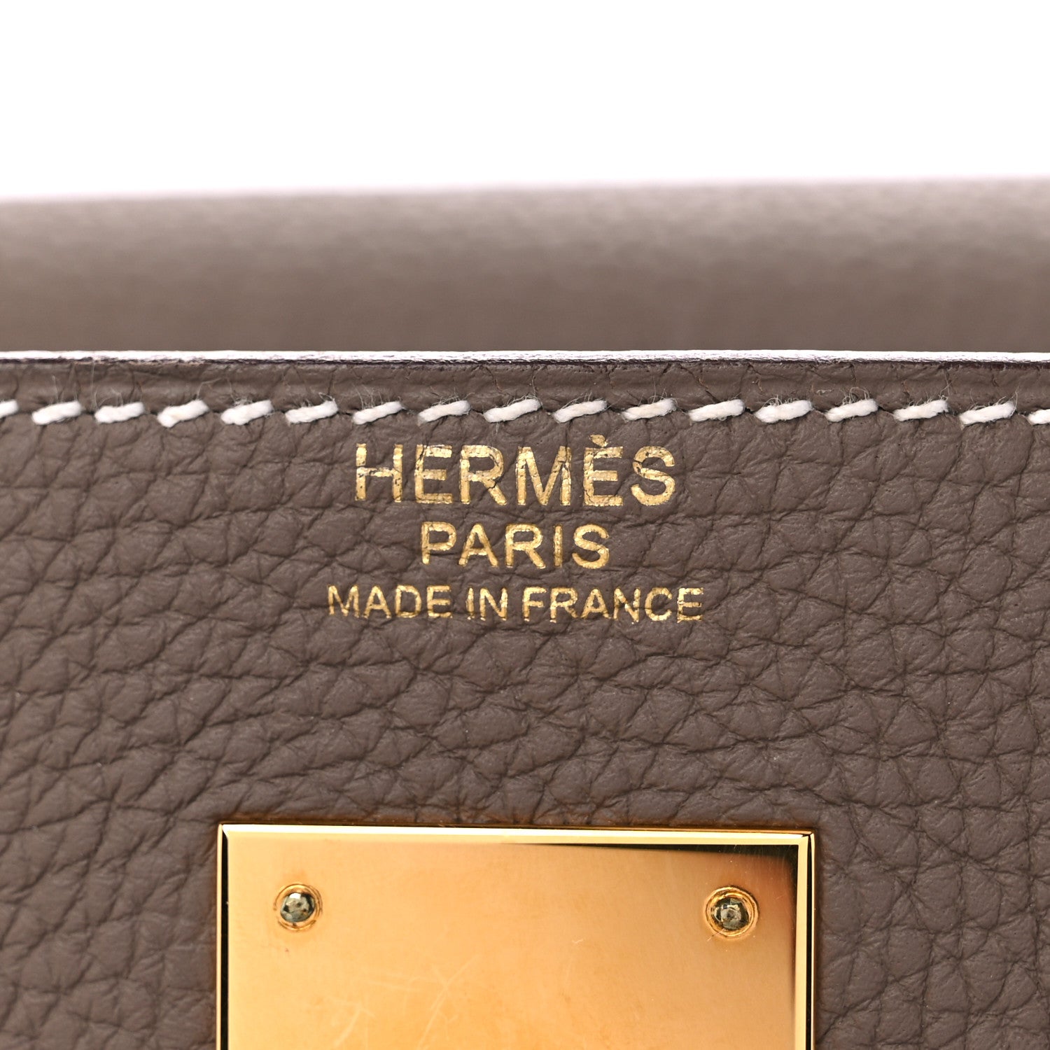 Hermes Togo Kelly Retourne 32 Etoupe 6 of 15