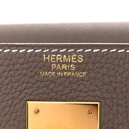 Hermes Togo Kelly Retourne 32 Etoupe 6 of 15