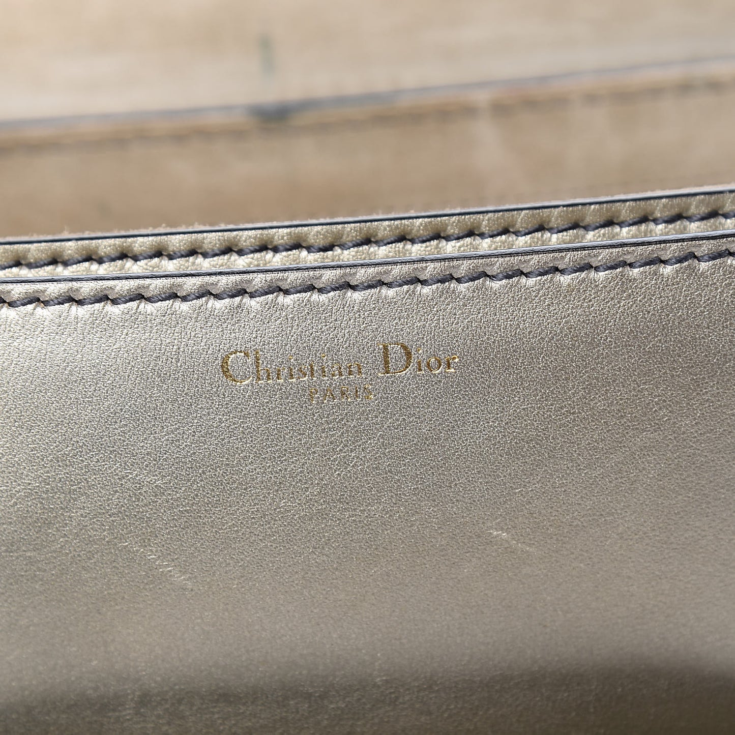 Metallic Smooth Calfskin Dio(r)evolution Flap Bag Gold
