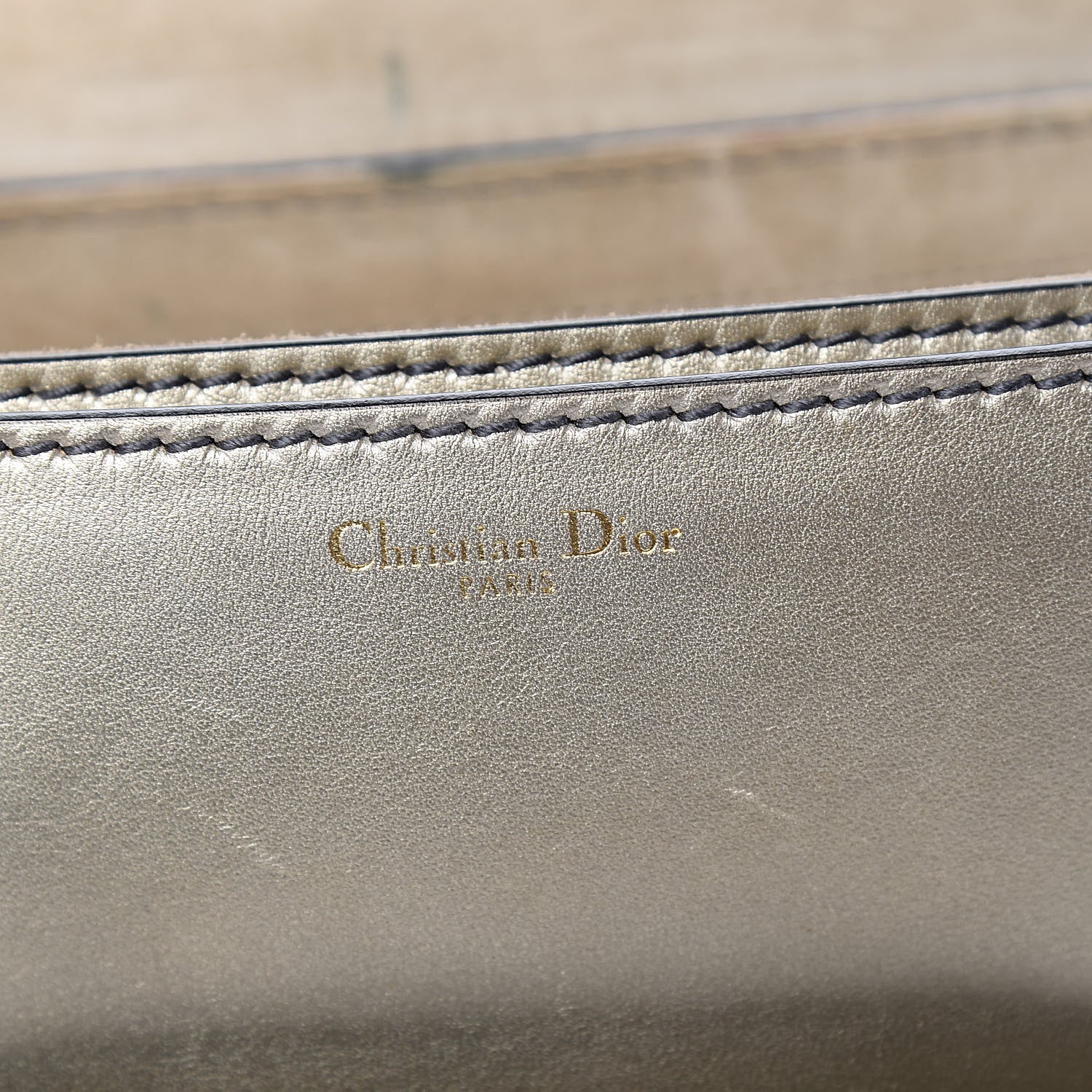 Christian Dior Metallic Smooth Calfskin Dio(r)evolution Flap Bag Gold 6 of 14