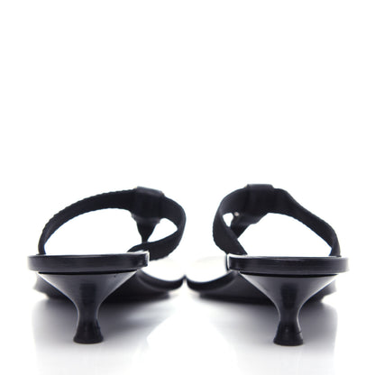 Gucci Nylon GG Reins Thong Sandals 37 Black 7 of 10