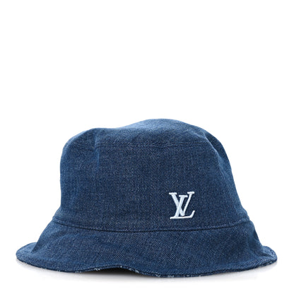 Louis Vuitton Monogram Denim Reversible Everyday Bucket Hat M Blue 3 of 13