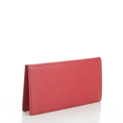 Louis Vuitton Epi Simple Checkbook Cover Castillan Red 3 of 6