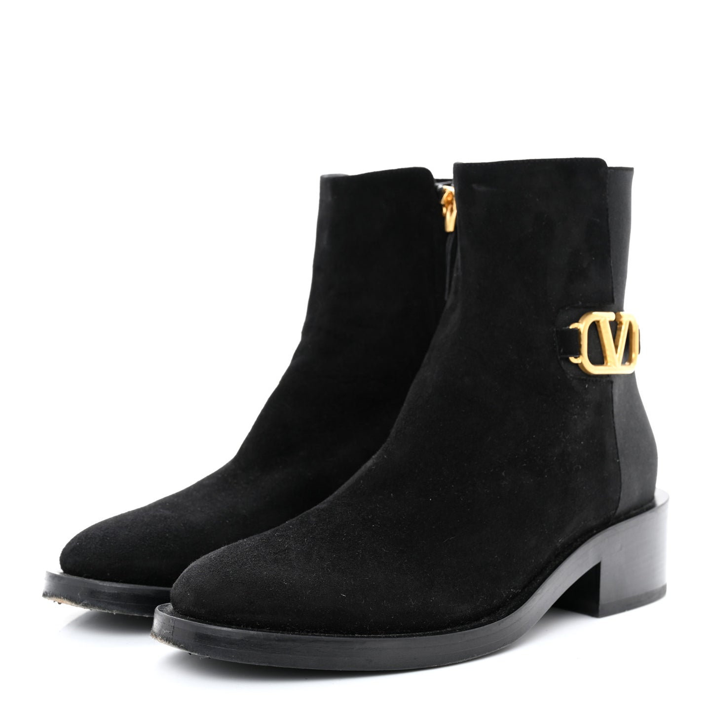 Suede VLogo 30mm Ankle Boots 37 Black