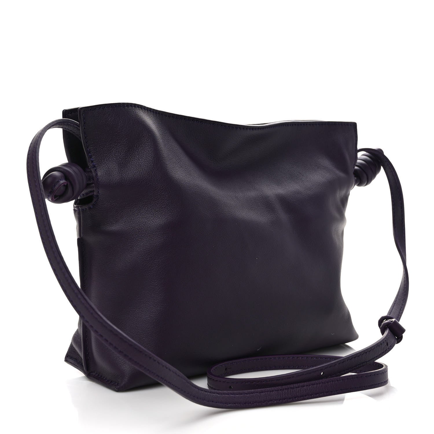 Loewe Calfskin Mini Flamenco Knot Clutch Prune 3 of 8
