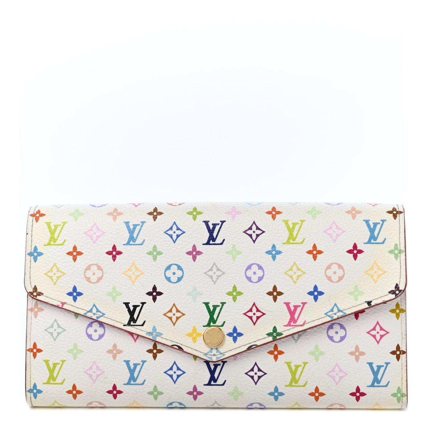 Monogram Multicolor Sarah Wallet NM White Litchi