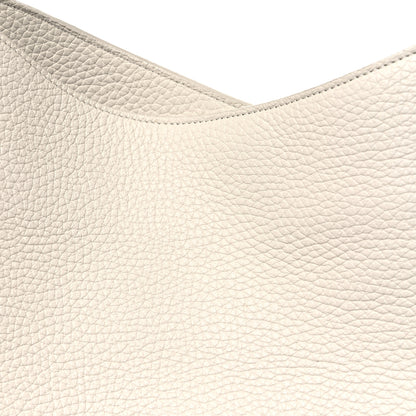 Tom Ford Pebbled Calfskin Large Alix Padlock Zip Hobo Bag Chalk 6 of 9
