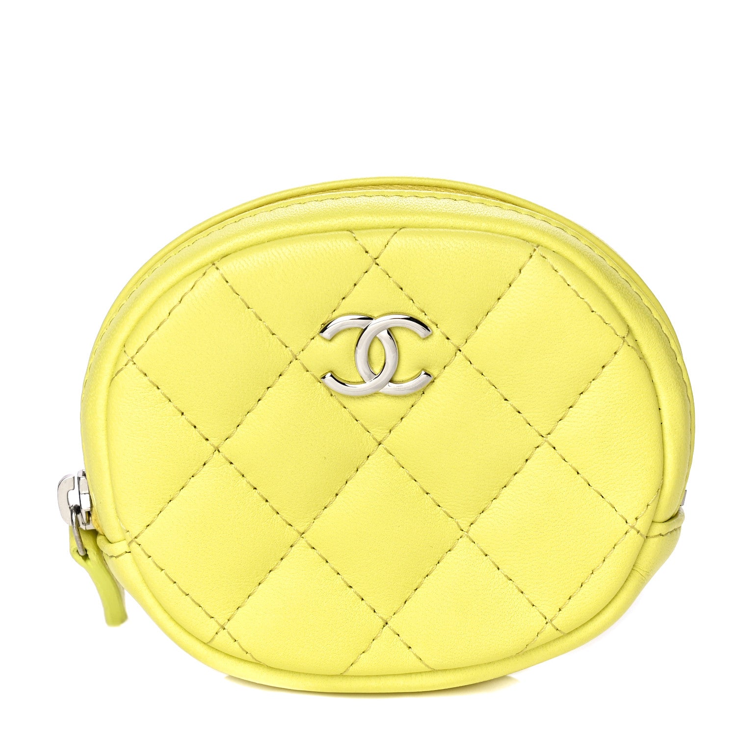 Chanel Lambskin Quilted Zip Around Classic Coin Purse Vert 1 of 11