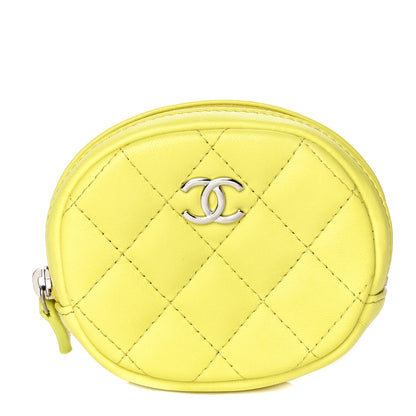 Chanel Lambskin Quilted Zip Around Classic Coin Purse Vert 1 of 11
