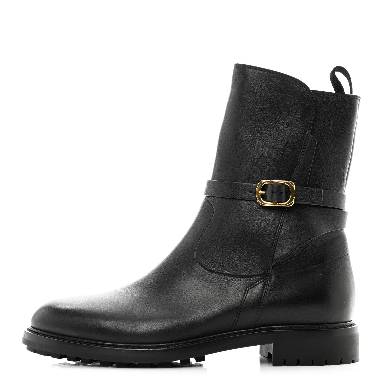 Christian Dior Calfskin Empreinte Ankle Boot 40 Black 1 of 8