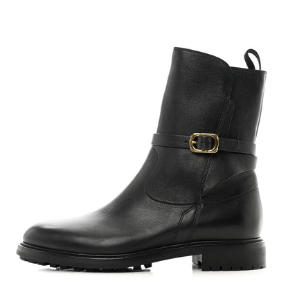 Christian Dior Calfskin Empreinte Ankle Boot 40 Black 1 of 8