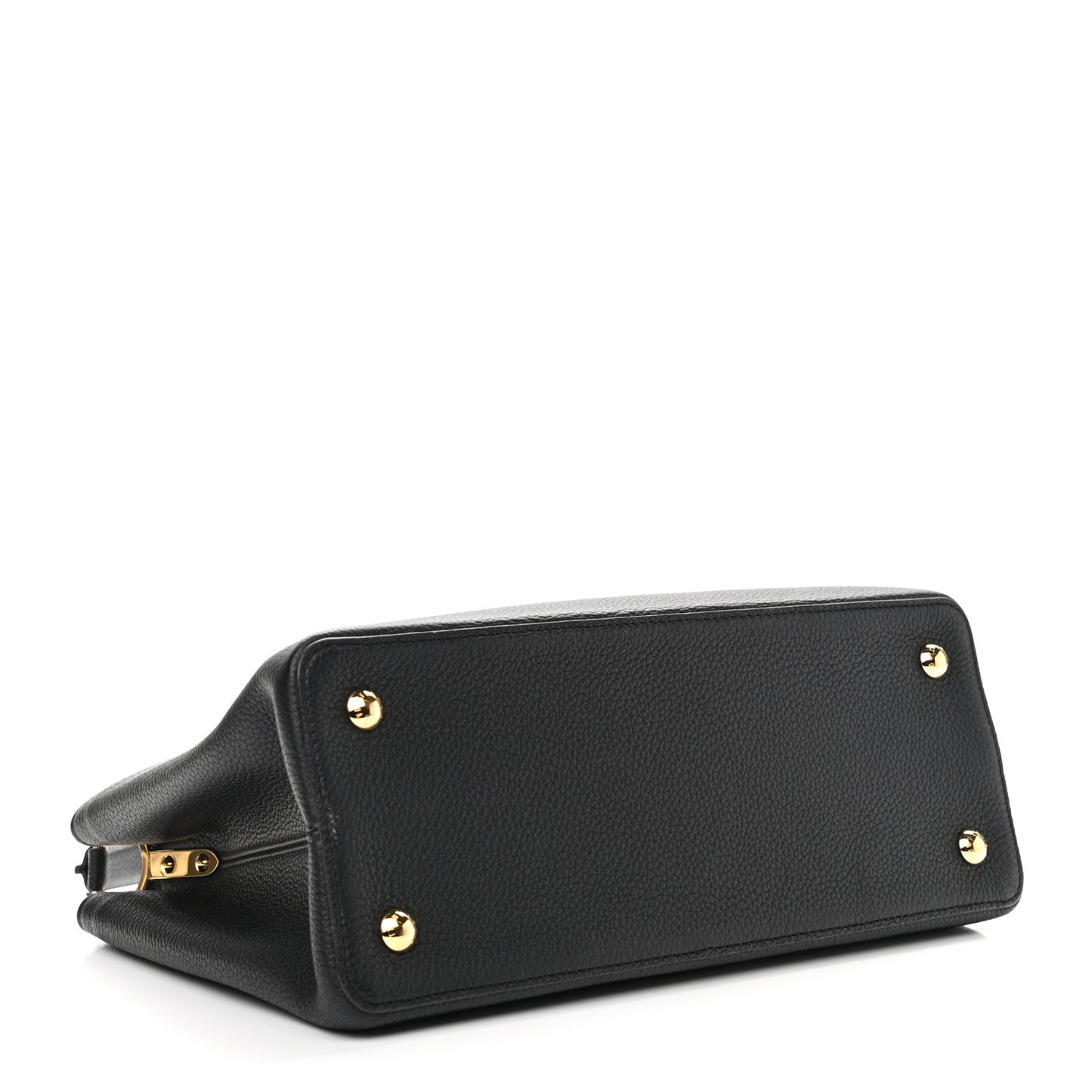 Taurillon Capucines MM Black Fuchsia