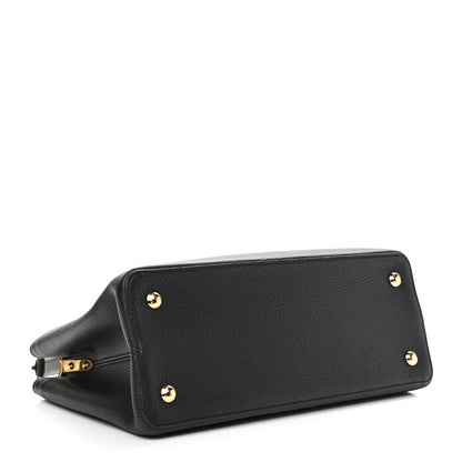 Louis Vuitton Taurillon Capucines MM Black Fuchsia 3 of 12