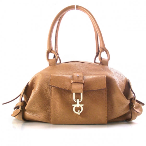 SALVATOREFERRAGAMOLeatherSatchelCaramel
