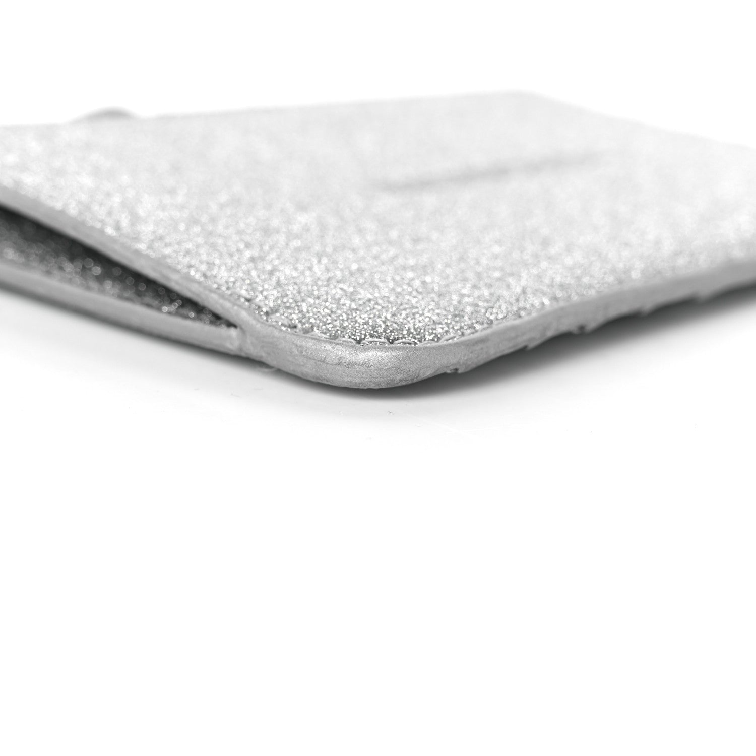 Balenciaga Sparkling Fabric Logo Large Cash Long Coin Card Holder Silver 7 of 8
