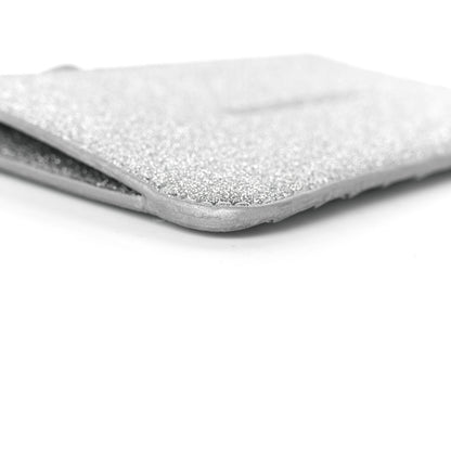 Balenciaga Sparkling Fabric Logo Large Cash Long Coin Card Holder Silver 7 of 8