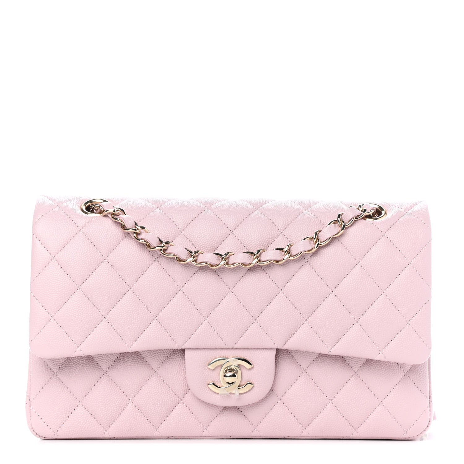 Chanel Caviar Quilted Medium Double Flap Light Pink 1 of 4