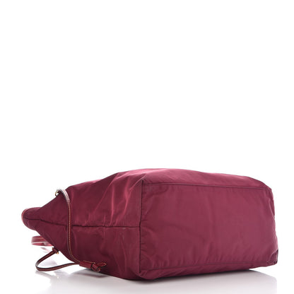 Prada Tessuto Nylon Saffiano Tote Wine 4 of 12