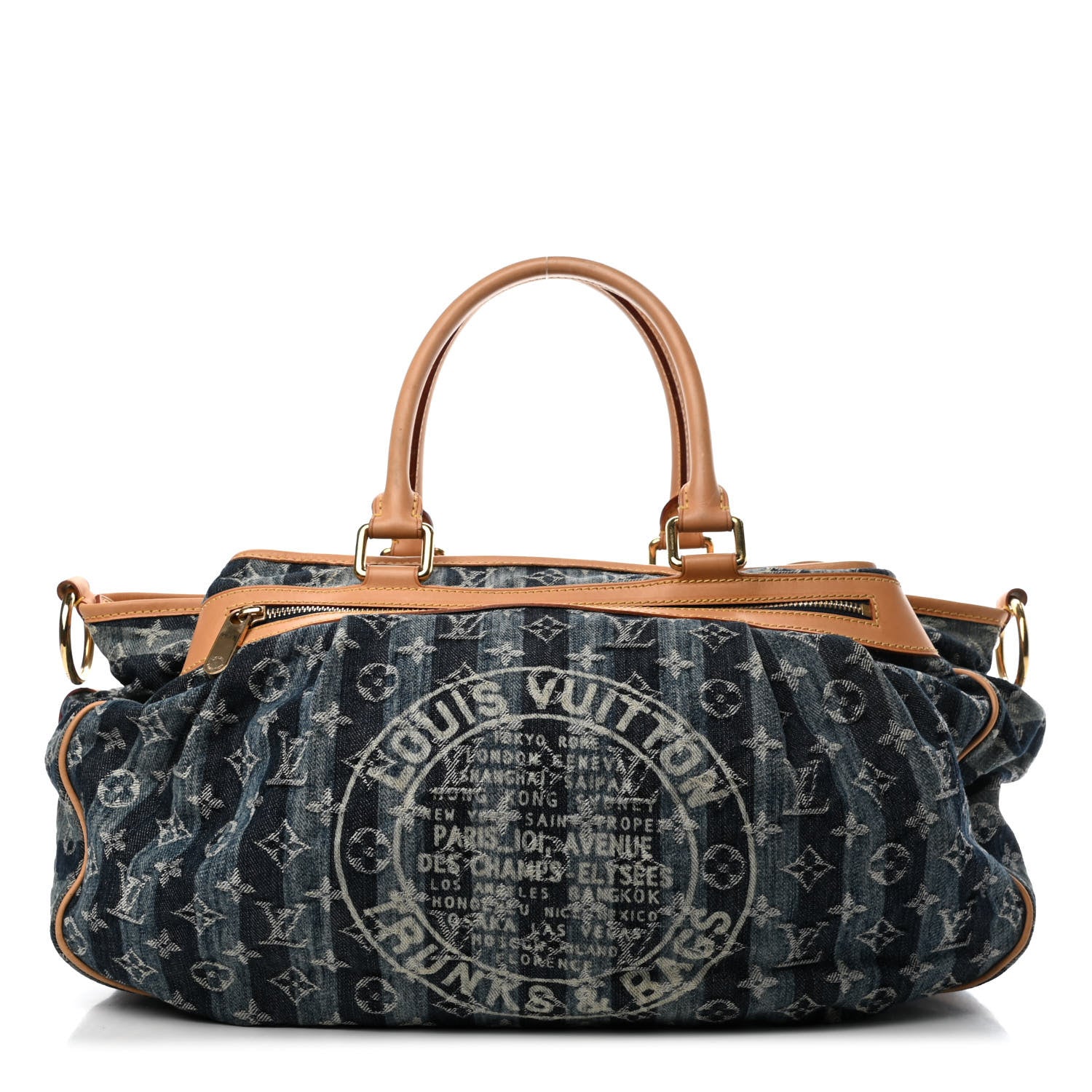Louis Vuitton Denim Raye Cabas GM 1 of 4