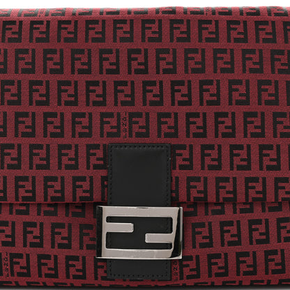 Fendi Zucchino Mama Baguette Red Black 7 of 9