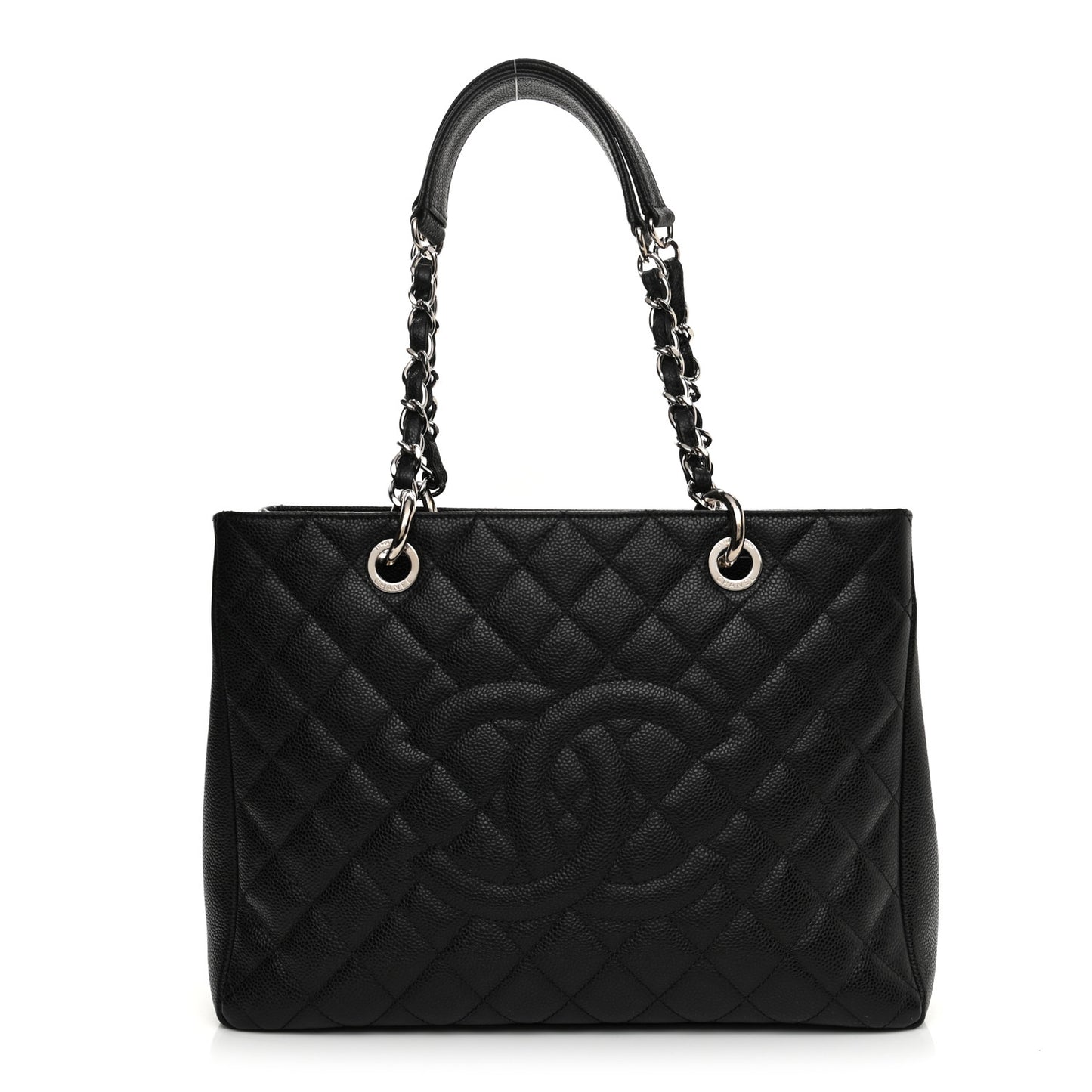 Caviar Quilted Grand Shopping Tote GST Black