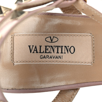 Valentino Garavani Calfskin Nappa Rockstud Ankle Strap 65mm Pumps 37 Black Poudre 7 of 7